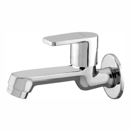 Bib Cock Long Body with Wall Flange Chrome